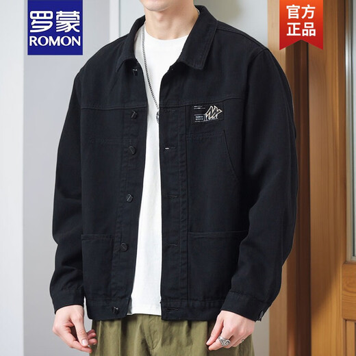 
ROMON jacket men's spring 2025 new shirt lapel spring men's work jacket early autumn jacket top [upgrade version] K12806 gray 2XL [recommended 140160Jin [Jin equals 0.5 kg]]