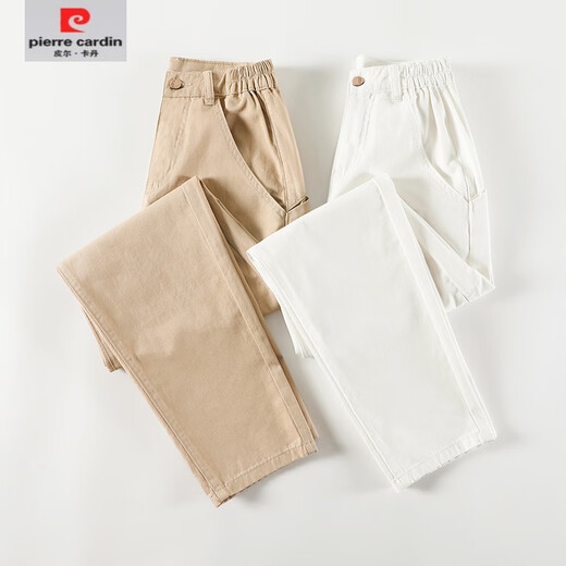 皮尔卡丹（pierre cardin）【1392人收藏】宽松白色小个子小脚哈伦裤女2025新款薄款气质高腰 【BS9192】白色 26 【1尺9】建议80-90斤