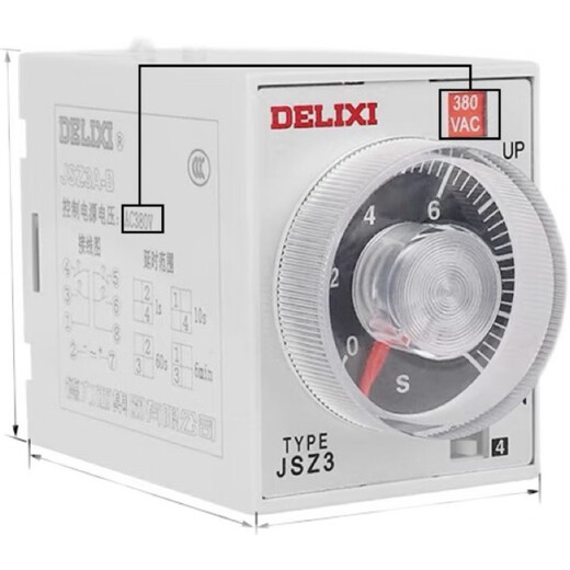 Delixi cycle time relay power on and off delay JSZ3A-BCD adjustable 220V380V24V JSZ3A-A/AC380V without seat