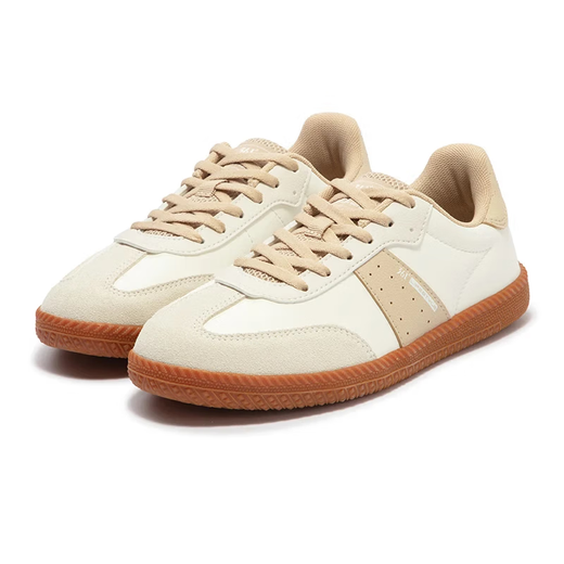 361 Grad Frauenschuhe, Sportschuhe, komfortable und vielseitige leichte Laufsport und Freizeitschuhe atmungsaktiv, federweiß/apricot braun [6626] 36