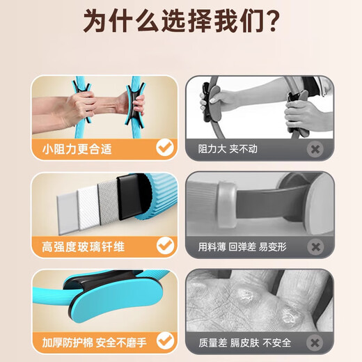 German quality resistance circle, Pilates circle, resistance circle for middle-aged and elderly people, special for leg and limb muscle training, upgraded blue, resistance about 8KG