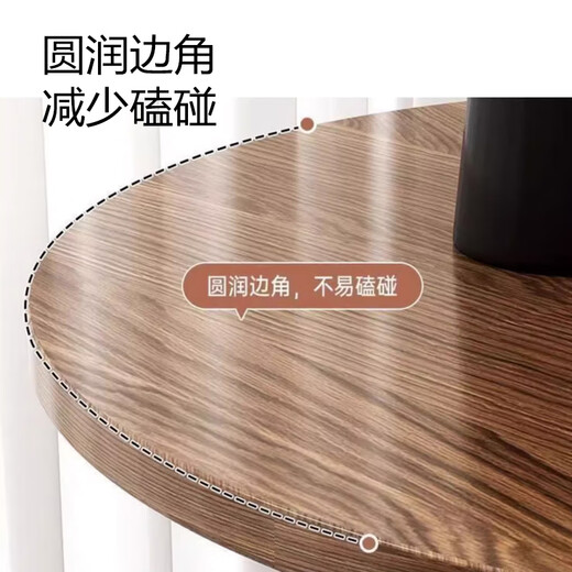 Jingcai Couchtisch Seitentisch Sofa Seitenrundtisch kleiner Tisch Doppelschicht Speicher Tee Tisch JCJ18 Weiße Doppelschicht