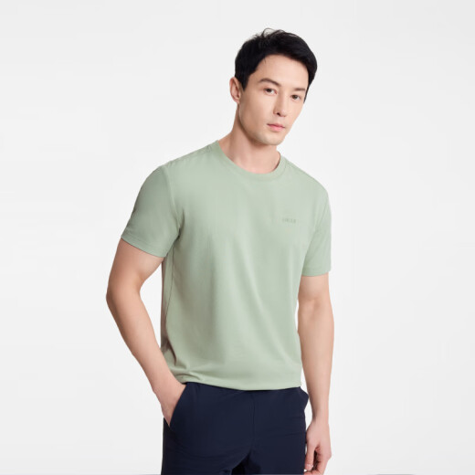 AIGLE艾高短袖T恤春夏经典款UPF50+ DFT速干户外防晒男 青新绿 AW653 M (175/92A)