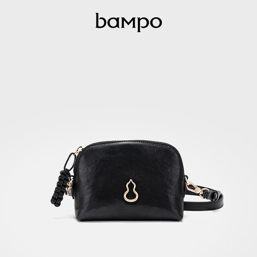 Banpo Decoration Family (bampo) new gourd shell mobile phone bag cowhide vegetable tanned fashion shoulder clutch bag coin women's bag birthday gift chestnut brown