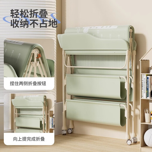 DEARVADER diaper table baby care table bathing integrated foldable multi-functional newborn children changing diapers and touching baby cot Green flagship version