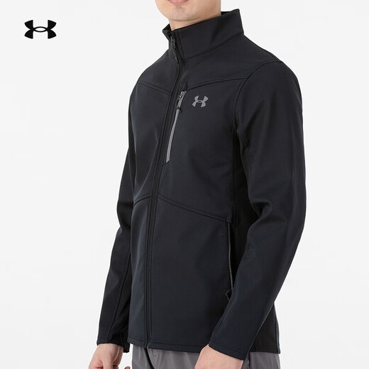 Under Armor Men's Sports Jacket 25 Spring New Training Wear Stand Collar Windproof Jacket Woven Quick-drying Jacket 1321438 1321438-001 It is recommended to take one size larger 2XL