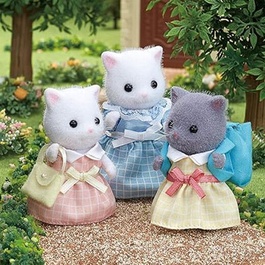 Sylvanian Families Version japonaise de la mère de chat perse, jeu de poupées de joueurs de fille de maison, cadeau d'anniversaire pour les enfants