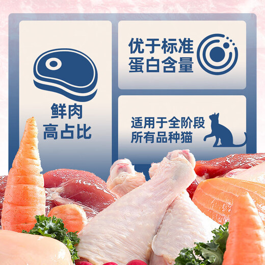 He Jiangong freeze-dried cat food 10 Jin Jin is equal to 0.5 kg, full price for cats, 5 kg, economic nutrition for kittens, stray cat large bag, high protein, full stage, freeze-dried six-pack cat food, 5 Jin Jin, equal to 0.5 kg 0lb