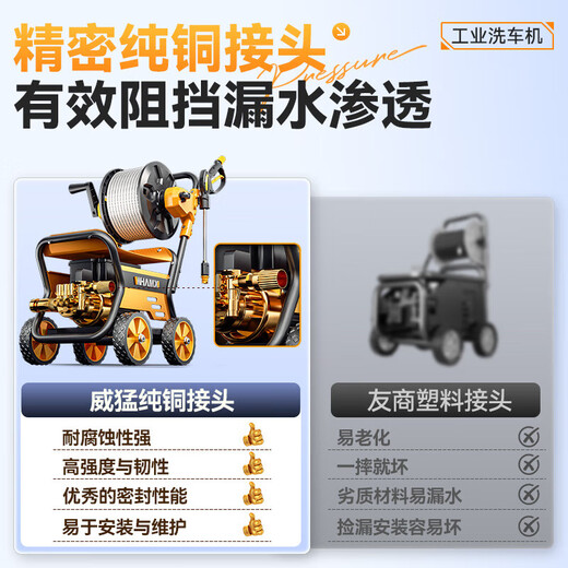 WITTMANN car washing machine commercial high-pressure water gun for floor cleaning 4200W overpressure M9 (pure copper connector) + 20m pipe