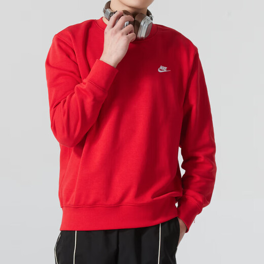 Nike (Nike) Herren-Sweatshirt 2025 Frühling Neues Stil Jahr des Zodiac Red Sticks Logo Casual Round Neck Pullover FN3889-657 L