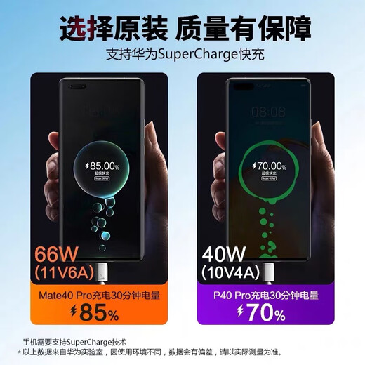 Huawei Huawei 5A/6A data cable original genuine charging cable super fast charge Mate60/Honor 100/90/80/70 Huawei 6A data cable 1 meter original bag