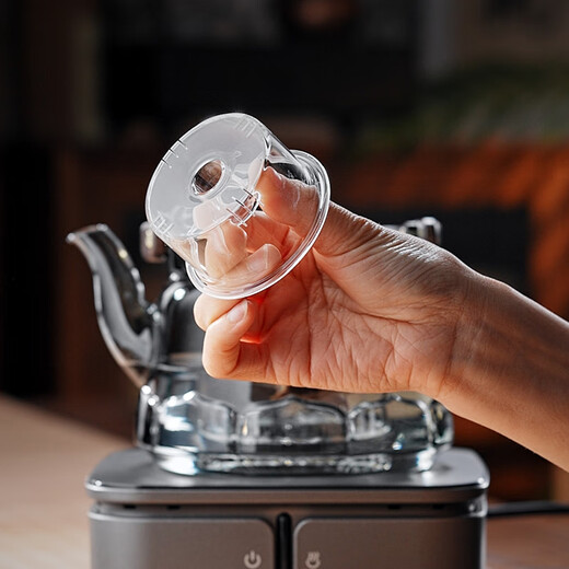 Quandu thickened glass steaming integrated teapot heat-resistant glass tea boiler teapot steaming teapot lifting beam tea set