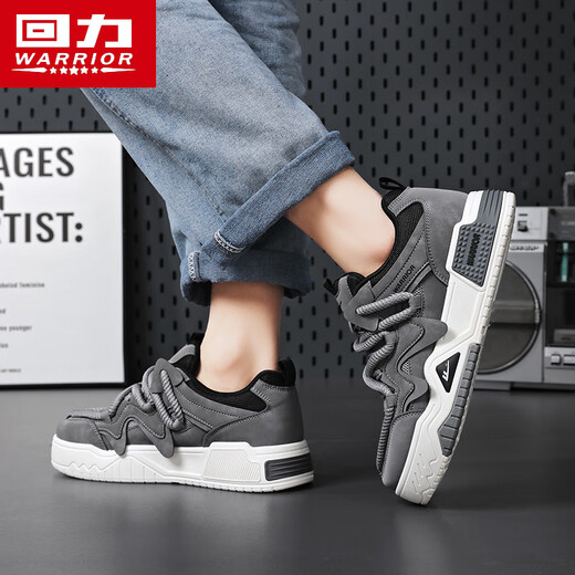 Chaussures masculines guerrières printemps et été Mesh respirant papa chaussures sportives à la mode et chaussures de planche décontractées 4840 gris 41