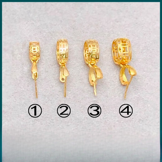 TOAY 18k gold jadeite jade pendant gold buckle pendant Hetian jade Au750 gold necklace buckle mini model (suitable for small fifty cent coins)