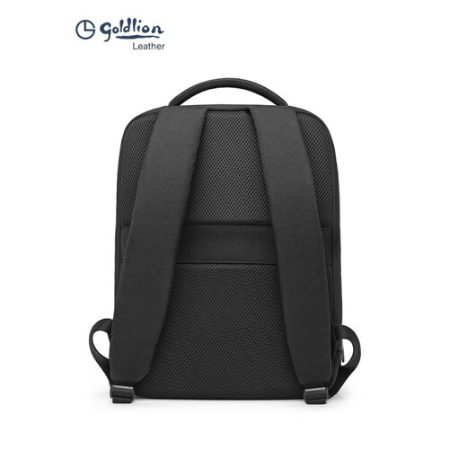 金利来（Goldlion）双肩包男士轻便背包休闲书包电脑包通勤旅行包包大容量男包 黑色