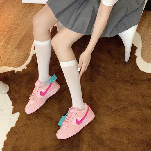 Nike (Nike) обувь для женщин Dunk Low (GS) Женская черно-белая черно-белая панда повседневная спортивная обувь CW1590-100 DH9765-600 Розовый День святого Валентина Подарок 36