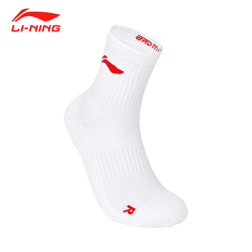 李宁（LI-NING）羽毛球袜男女中筒袜子透气吸汗防臭跑步训练袜(特殊商品不予退换)