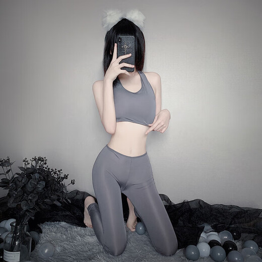Cupidcat (Cupidcat) couples de sous-vêtements sexy avec un pantalon de yoga d'entrejambe à entrejambe