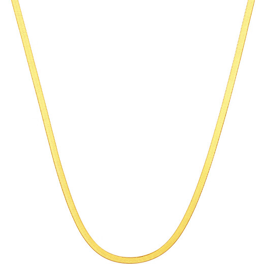 Saturday Fortune 18K gold necklace snake bone chain blade chain color gold clavicle chain birthday gift C0513947 40+5cm