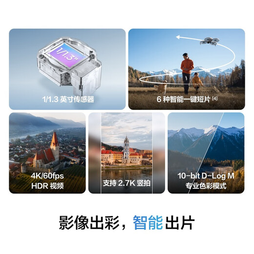大疆（DJI）Flip无人机掌上Vlog 飞行相机 4K高清露营旅行航拍无人机新手入门无人机迷你便携跟拍小型vlog Flip带屏遥控器（双电套装） 【超级推荐 】随心换两年版（499元） 官方标配