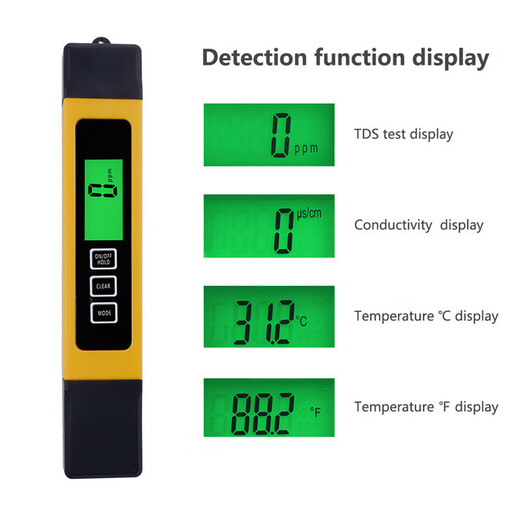 EZ-9909A personalizado de alta precisión 5 en 1 medidor de salinidad impermeable medidor de agua del acuario con luz de fondo EZ9901