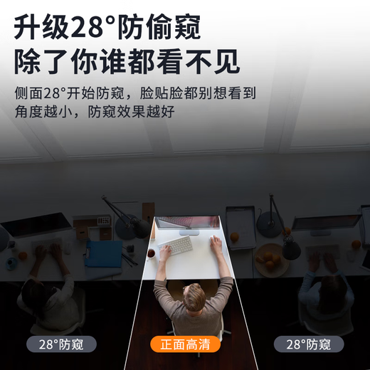 Baoshiqing [Ophthalmology Certification] Computer anti-peeping film anti-blue light protection screen laptop anti-peeping screen eye protection 24 display 27 anti-reflection anti-peeping screen bezel hanging desktop 32-inch (730*447mm) anti-peeping and blue light-ophthalmology certification