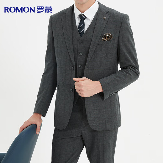 Luo Meng suit suit men's slim business professional formal suit men's suit groomsmen suit groom suit wedding dress trendy men's suit