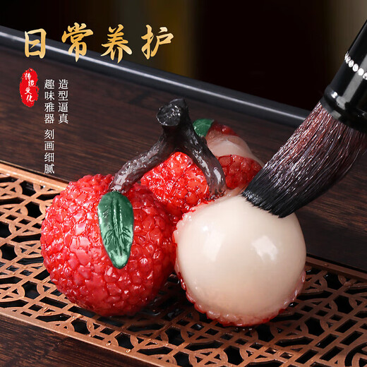 ZXQ tea pet ornaments color changing tea pets can be raised creative ornaments tea ceremony tea pets tea set accessories tea ceremony tea table bubbles lychee tea pets