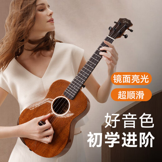 Bali Ukulele Beginner 23-дюймовый начальный уровень уклили детская гитара 23-дюймовая-цвет бревна-8-точечный яркий + утолщен