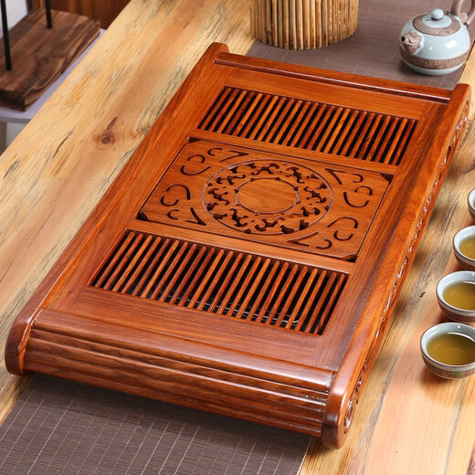 
Shantoulin Village Chicken Wing Wood Rosewood Solid Wood Chinese Tea Plate Kung Fu Tea Set Tea Table House Home Living Room Drawer Drainage Storage Style Erhuali Wood Classic 6636cm