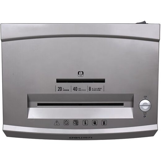 Deli Deli Paper Shredder Electric y Home 40 Minter Shredder Avanzado Confidencial Confidencial Gran Redigera Transporte CD 9907 Papel Shredder (Metal Grey)