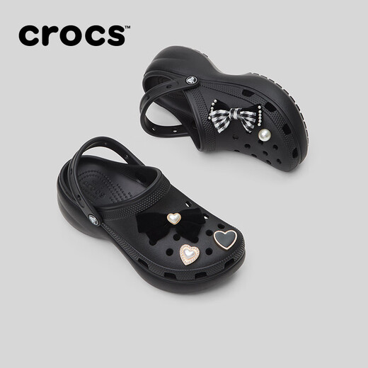 crocs Crocs thick-soled cloud hole shoes outdoor 206750 Black-001 37/38 (240mm)