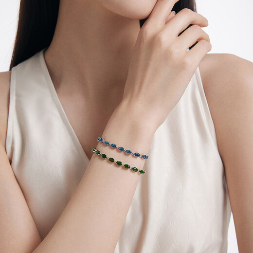 Chow Tai Fook ENZO The Wizard of Oz 18K gold diopside diamond bracelet for women EZV4721 15cm