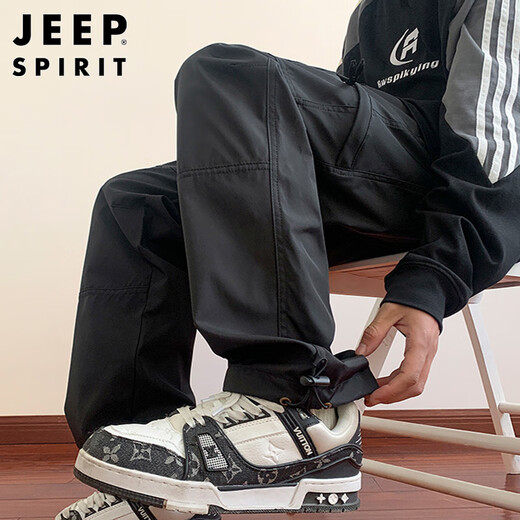 JEEP SPIRIT Jeep work pants men's autumn and winter casual pants men's loose straight assault sports trendy American trousers