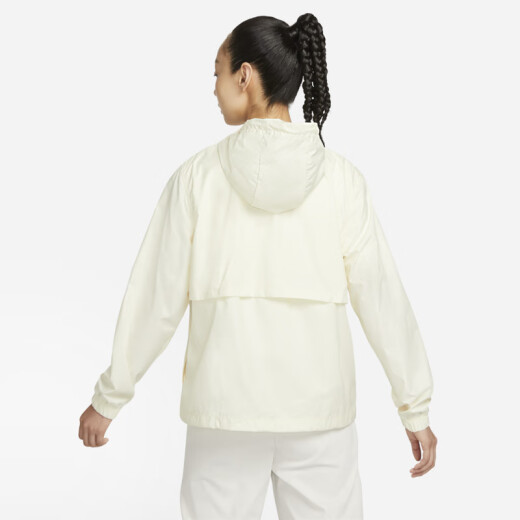 耐克（NIKE）女子运动夹克连帽梭织外套运动服DM6180-113 白  XL 