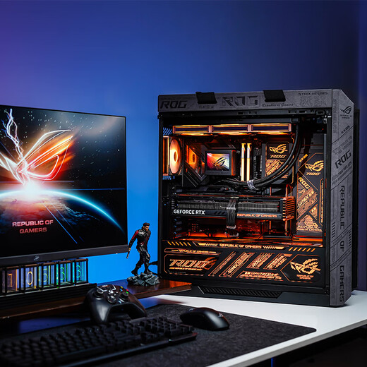 ASUS ROG family bucket Sun God RTX5090D/5080 R7 9800X3D Night God E-sports game live broadcast desktop computer host DIY assembly machine AI design complete machine R7 9800X3D+RTX5070TI | Three