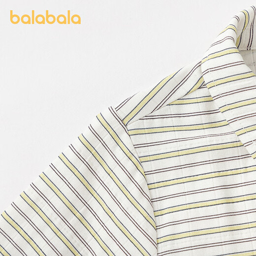 Balabala shopping mall same style baby shirt baby top boy 2025 new spring fashionable gentleman white green tone 00414 90 (M)