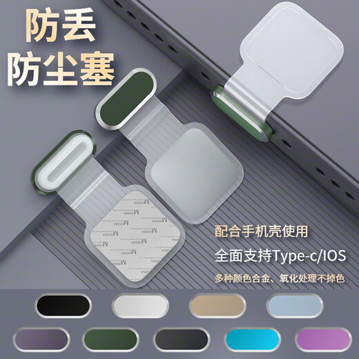 Suitable for Wanfusheng Samsung Galaxy S25/S24 Ultra/S23/S22/S21 mobile phone charging port dust-proof plug Charging port dust-proof plug anti-lost waterproof plug U Type-c interface translucent - metal type silver 1 Samsung Galaxy S25+