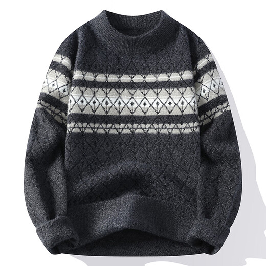 
Dragon peach soft glutinous mink sweater for men in autumn and winter thickened plush half turtleneck base knit sweater for men keep warm 9905 white about 120-135 Jin [Jin equals 0.5 kg] can be worn XL