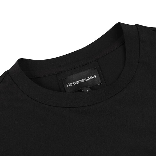 阿玛尼（ARMANI）男装经典百搭时尚T恤12006礼物 黑色 XL