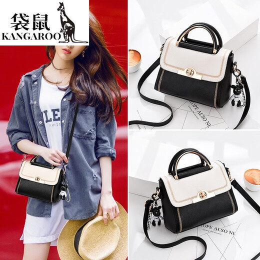 Kangaroo Luxury Bag Sac pour femme Brand d'épaule Sac à bandoulière 520 Cadeau d'anniversaire de la Saint-Valentin pour femme et petite amie Hardware-White Cover Black