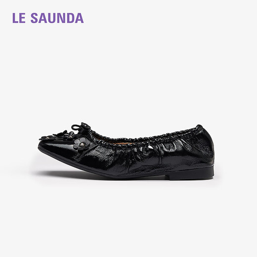 Lairsdan [Prinzessin] modische, leichte und komfortable Patentleder Single -Schuhe Frauenschuhe 15901 Daiwa Black BKP 37