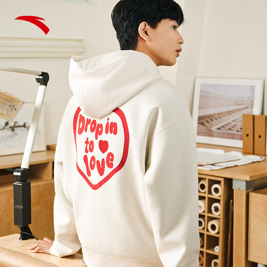 
Anta (ANTA) hooded sweatshirt, the same style as men and women couples 2025 summer new couple loose long-sleeved top 172528701 C3892 gray flower gray-1 4XL