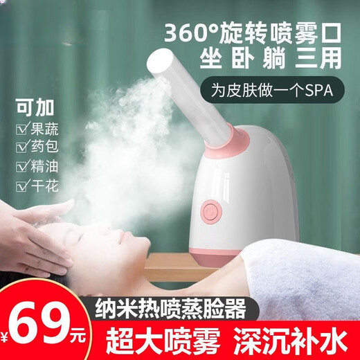 VKE Nano Горячий спрей Отпариватель для лица Увлажняющий спрей Отпариватель для лица Косметический инструмент Домашний дозирующий пакет Отпариватель Увлажнитель для лица Обычная версия Резервуар для воды на 100 мл Можно распылять в течение примерно 10 минут