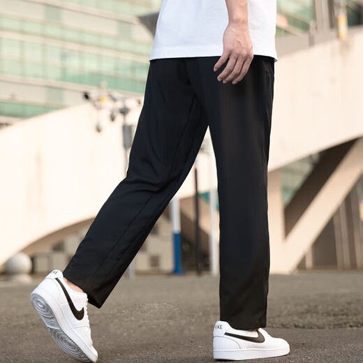 耐克（NIKE）官方裤子男裤2025秋季新款运动裤跑步健身训练宽松透气男士卫裤 DM6627-010/黑色梭织 XL 180（建议140-160斤）