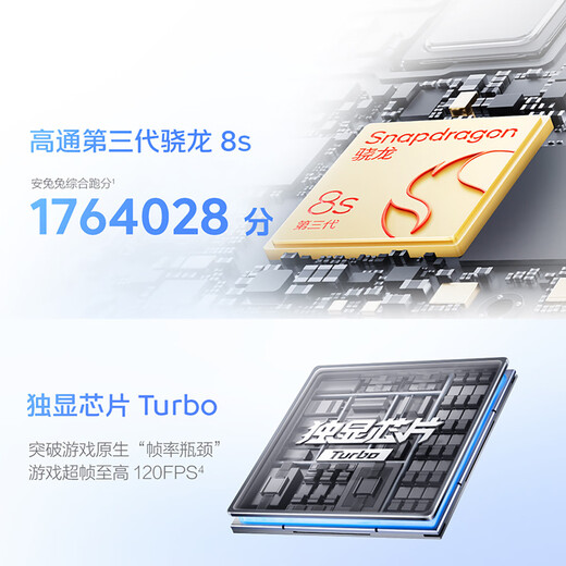 IQOOZ9 Turbo Long Battery Version Brand New Not Activated Third Generation Snapdragon 8s 2025 New 5G Mobile Phone Yuanhang Blue 12GB+256GB