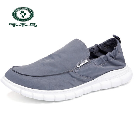 Zapatos de la marca de la marca Woodpecker Lazy Beanie Spring y verano Nuevo paraguas transpirable tela Old Beijing tela Versátiles Versátiles informales actualizados 881-Black-42
