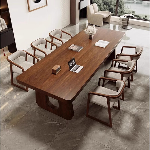 Storytelling solid wood large long desk simple modern living room learning reading writing table home office desk work table long table prince chair