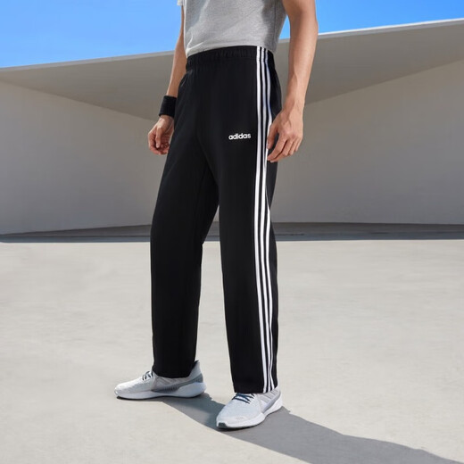阿迪达斯（adidas）男裤运动裤夏季新款直筒休闲裤速干透气跑步健身长裤 EI9761黑色直筒速干 XS