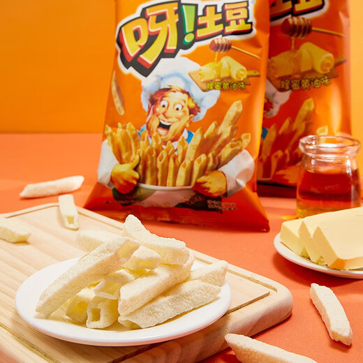 Orion (Orion) Ya Patatas Amigos Fun Bocadillos casuales Patatas papas fritas Fritas French Food Dormitory Office Office YA Potato [Sabor de mantequilla de miel] 40G